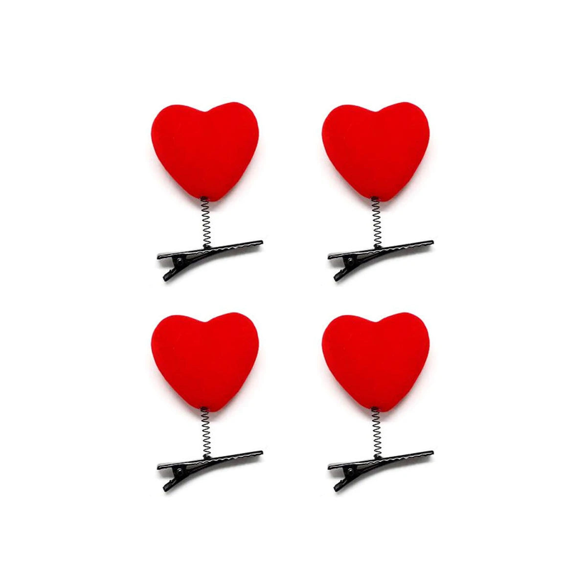 2/4/6PCS Heart Hair Clips Dainty Metal Barrettes Coquette Aesthetic Hair Accessories Women Girls Non Slip Daily Gift Oasis Select 4pcs