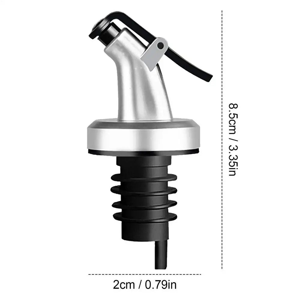 Oil Bottle Spout Leak Proof Nozzle Classic Oil Spouts for Bottles Liquor Bottle Pourers Spouts for Olive Oil Soy Sauce Vinegar Oasis Select Silver