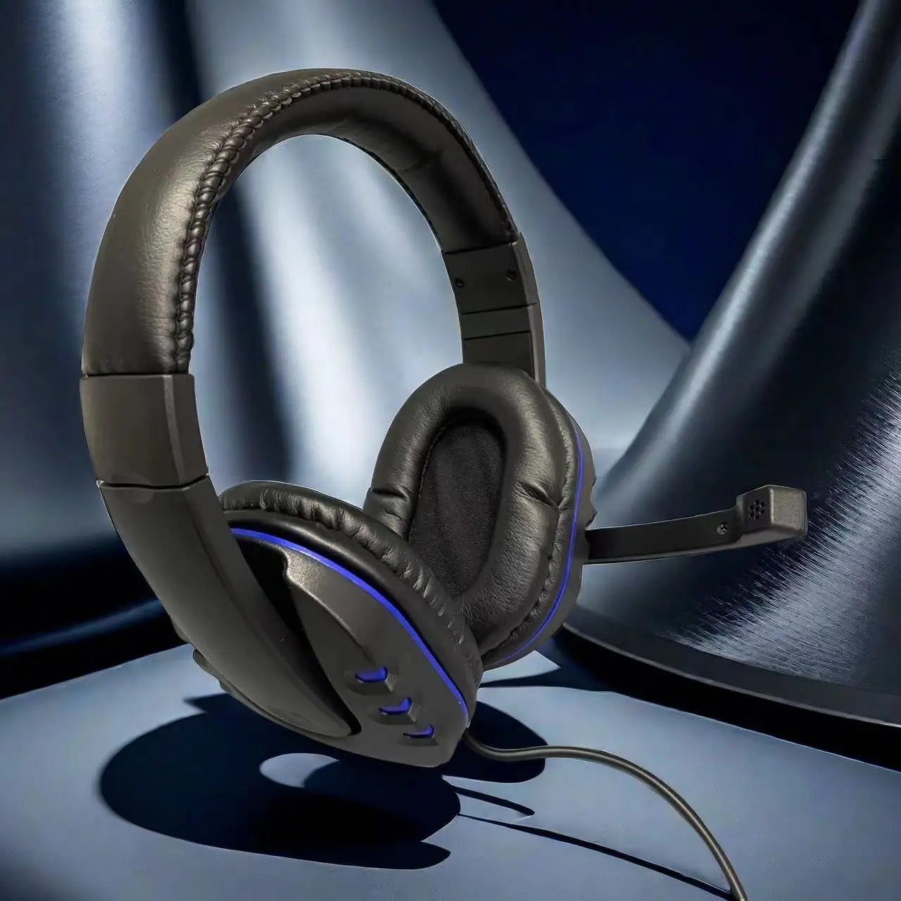 7260 Wired Headphones with Microphone，Suitable for work meetings、Study Recording、Entertainment Games，Compatible：PS4/PS5/Xbox One Oasis Select Blue