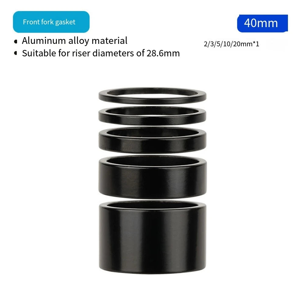 Biking Adjustment Aluminum Stem Riser Set Stackable Design Adjustable Bike Handlebar Spacers Bicycle Handlebar Oasis Select B