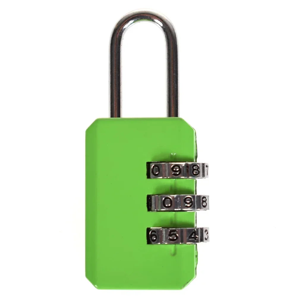 3-Dial Resettable Combination Padlock – Luggage, Gym & Travel