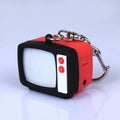 Creative Retro Television Keychain Model Keychain Pendant Creative Children Miniature Television Tv Led Keychain Home Oasis Select Red