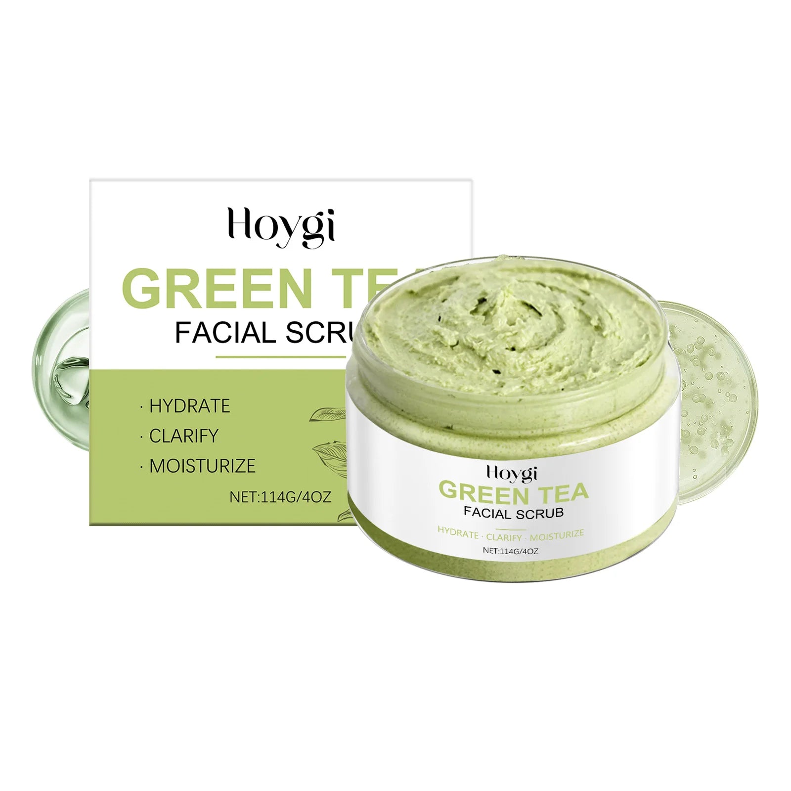 Exfoliating Green Removal Tea Facial Scrub Deep Pore Cleansing Hydrating Blackhead Dead Skin Gentle Scrub Skin Renewal Skin Oasis Select