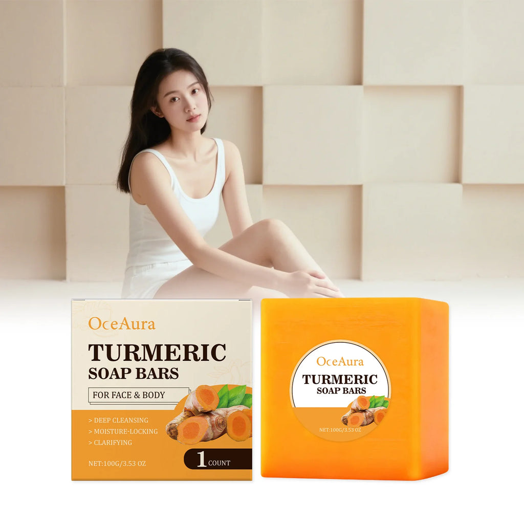 Turmeric Skin-Purifying & Nourishing Soap - A Mild Body Soap for Daily Bathing, Gentle Cleansing, Skin Softening & Moisturizing Oasis Select