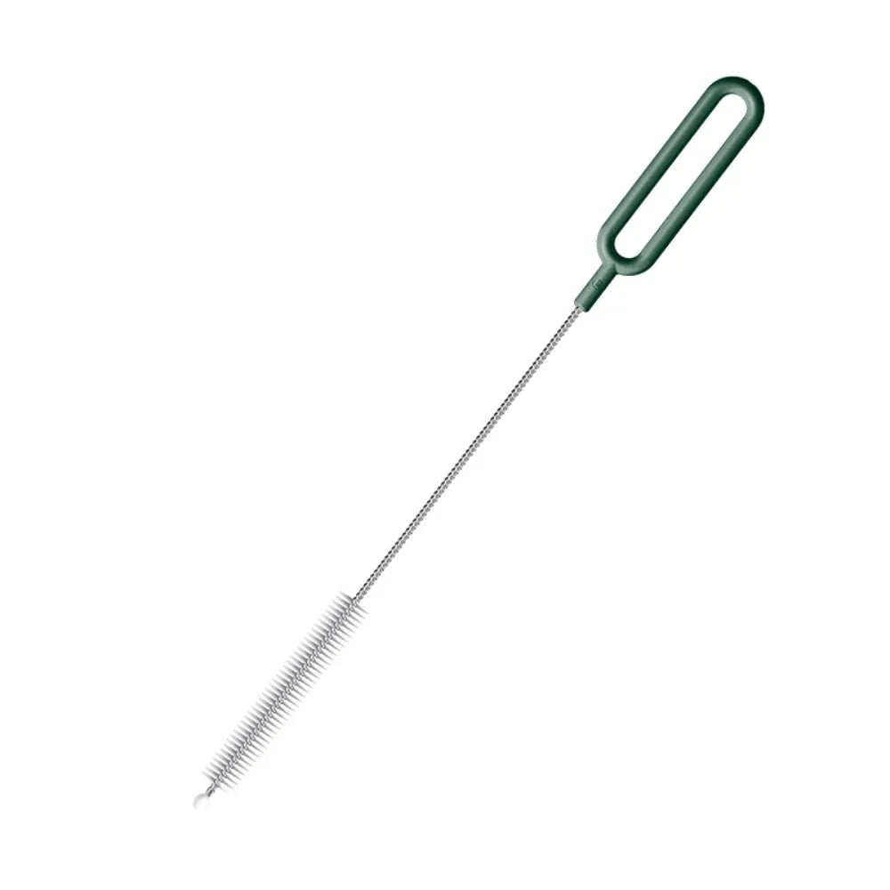 Stainless Steel Nylon Brushes Household Reusable Baby Bottle Cleaner with Long Handle Kitchen Gadgets Straw Cleaning Brush Oasis Select Green