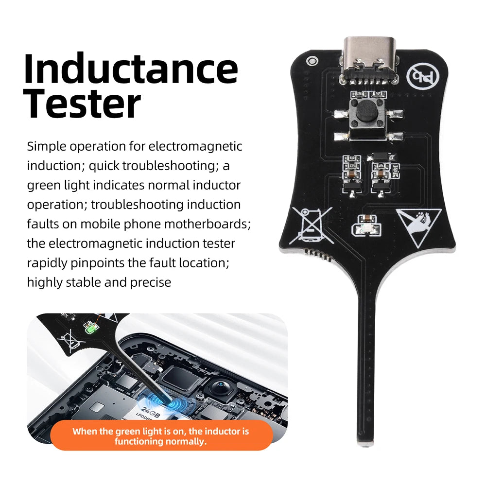 Inductance Tester for Mobile Phone Maintenance High Precision Motherboard Faults Detection Electromagnetic Induction Meter Oasis Select