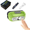 USB Head Flashlight COB LED Head Light Torch Mini Rechargeable Powerful Sensor Headlamp Fishing Camping Headlights Front Lantern Oasis Select 0158 Green