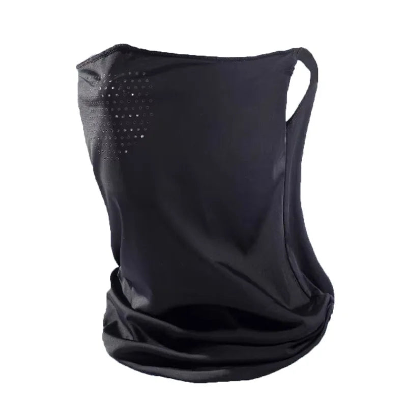 Summer Sunscreen Ice Silk Mask Neck UV Protection Face Cover Sunscreen Face with Brim Outdoor Cycling Sun Protection Hats Caps Oasis Select