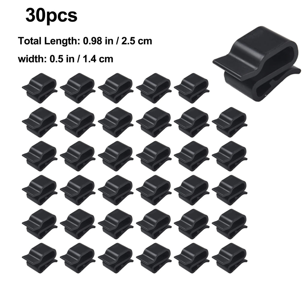 30Pcs Photovoltaic Solar Panel Cable Clamp Wire Clips Outdoor Trailer Frame Wire Clips Solar Panel Boat Oasis Select