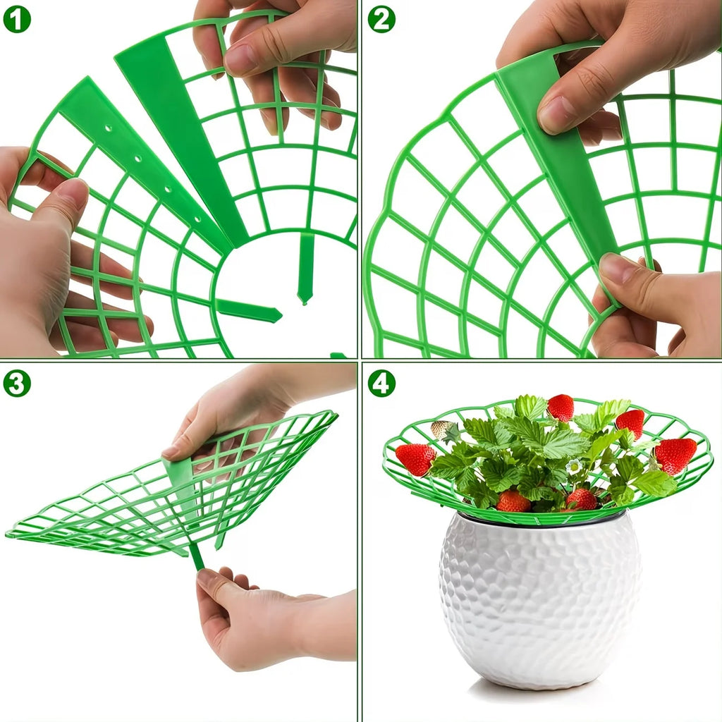 10pcs of Green Strawberry Planting Rack with 3 Sturdy Legs-strawberry Planting Rack Potted Antiseptic Rotten Fruit Support Oasis Select