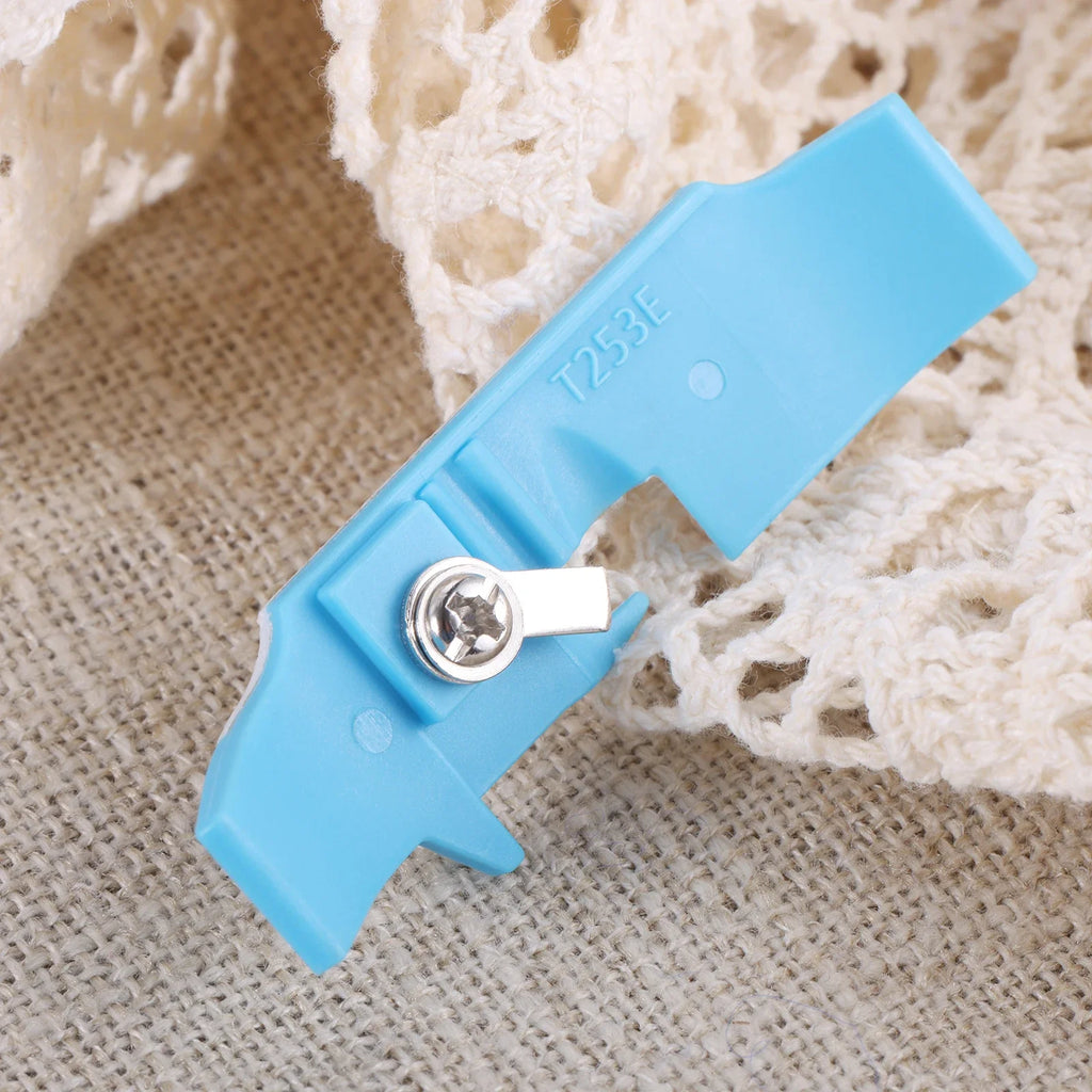 1Pc Plastic Wear-Resistant Presser Foot Bottom Plate Original Jack Four Thread Blue Shoulder Strap Pressure Foot Overlock Sew Oasis Select Default Title