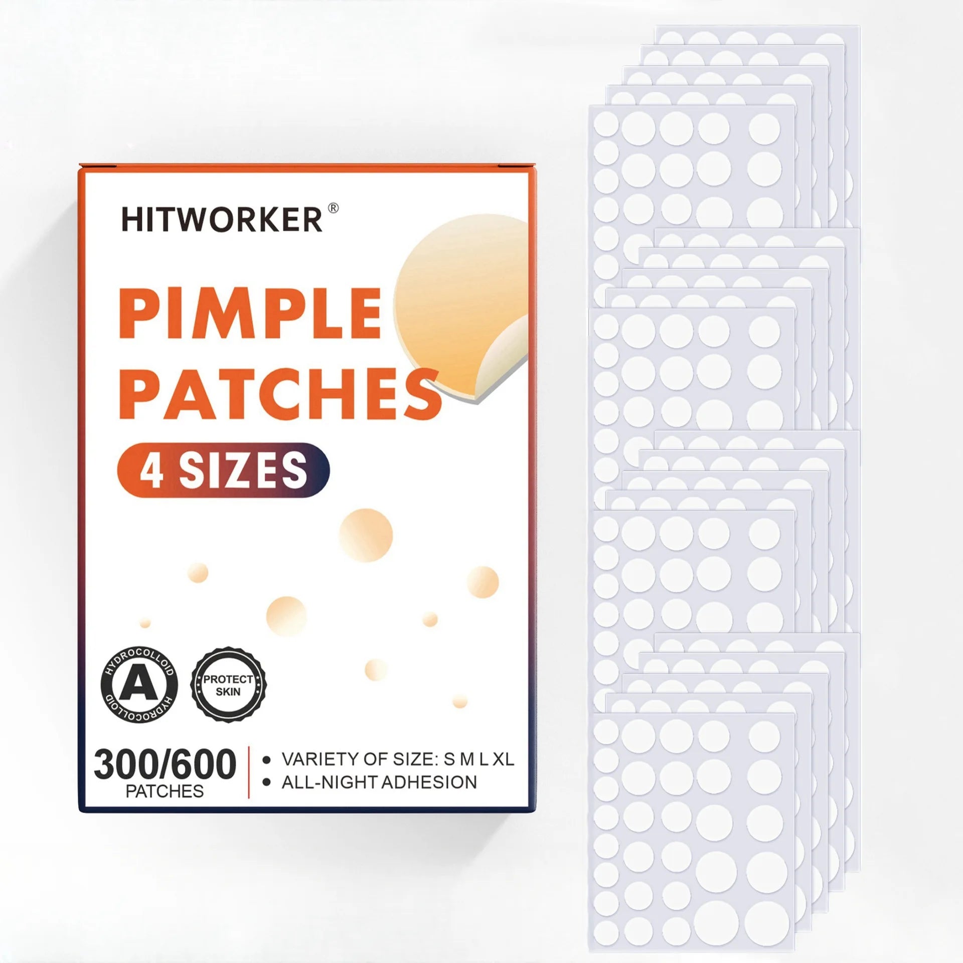 300/600 invisible transparent acne patches, used for secreting facial blemishes, free of alcohol and phthalates Oasis Select 600pcs