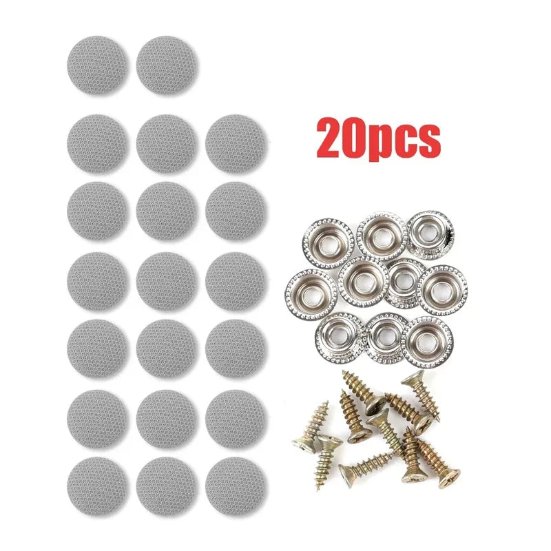 10/20/30/40pcs Car Roof Cloth Fixing Buckle Snap Rivets Retainer Car Interior Ceiling Buckles Headliner Auto Roof Metal Buckle Oasis Select grey 20pcs