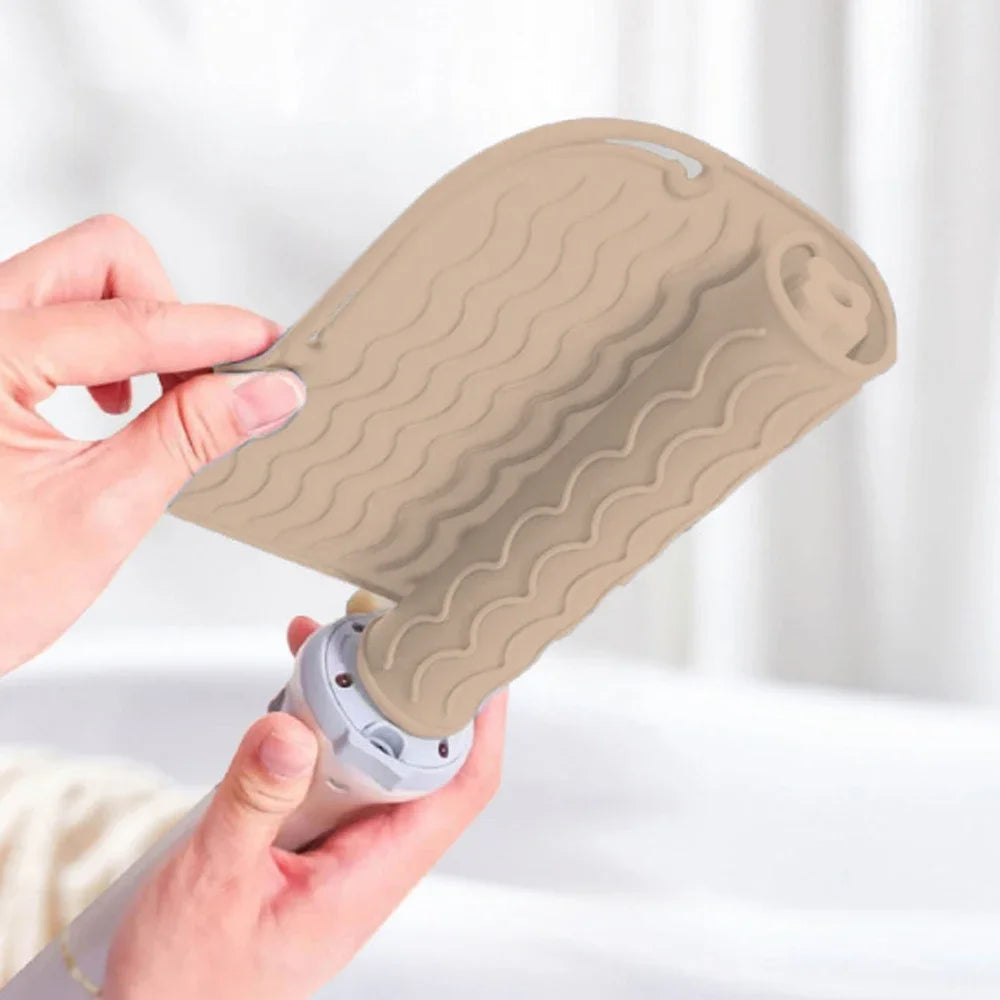 Styling Tools Heat Proof Mat Silicone Pad Anti Slip Portable for Hair Straightener Curling Iron Countertop Protector Oasis Select Lotus Root Powder