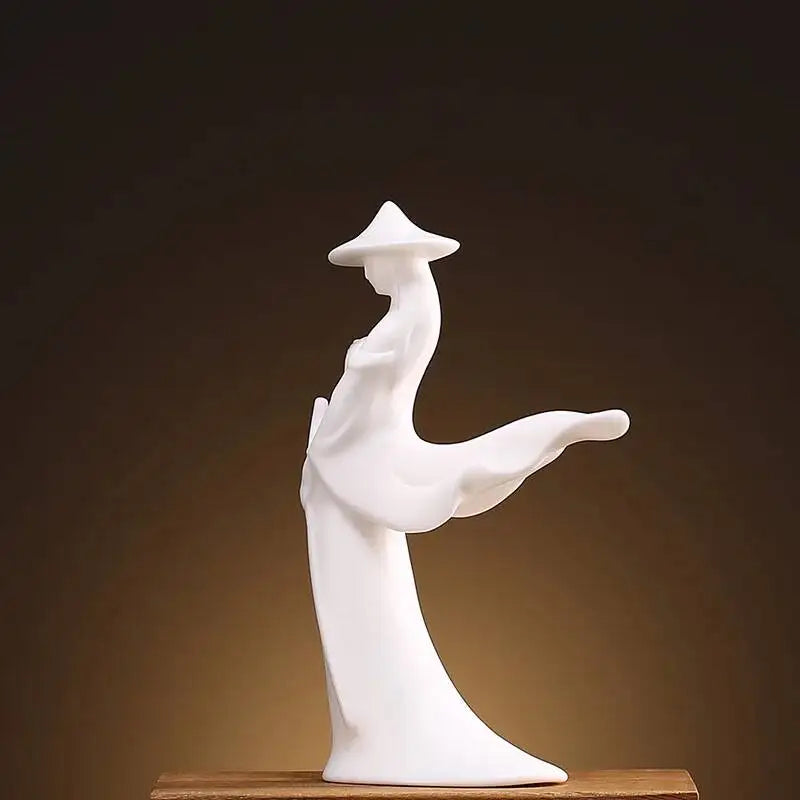 Martial Arts Historical Figures Ceramic Ornaments Decoration Bonsai Landscaping Desktop Crafts Чаепитие Oasis Select