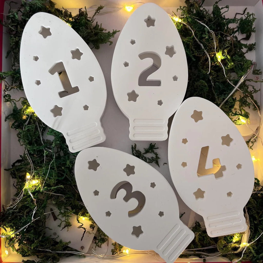 Gypsum Resin Molds Holiday Ambient Light Molds Advent Bulb Silicone Molds Ambient For Advent Celebrations Crafting Christmas Oasis Select