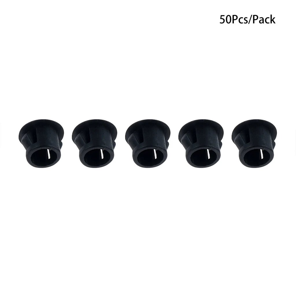 50Pcs Plastic Blanking End Caps Hole Plugs 5mm–32mm Black/White