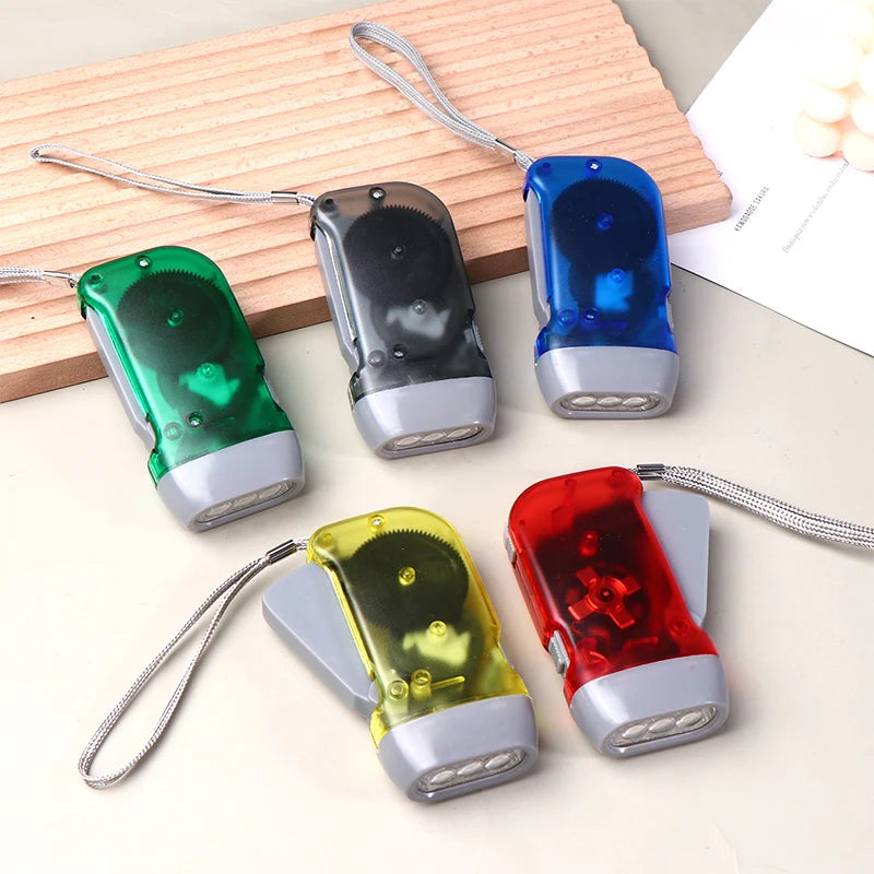 Hand-Crank Dynamo LED Flashlight | Battery-Free Emergency Torch