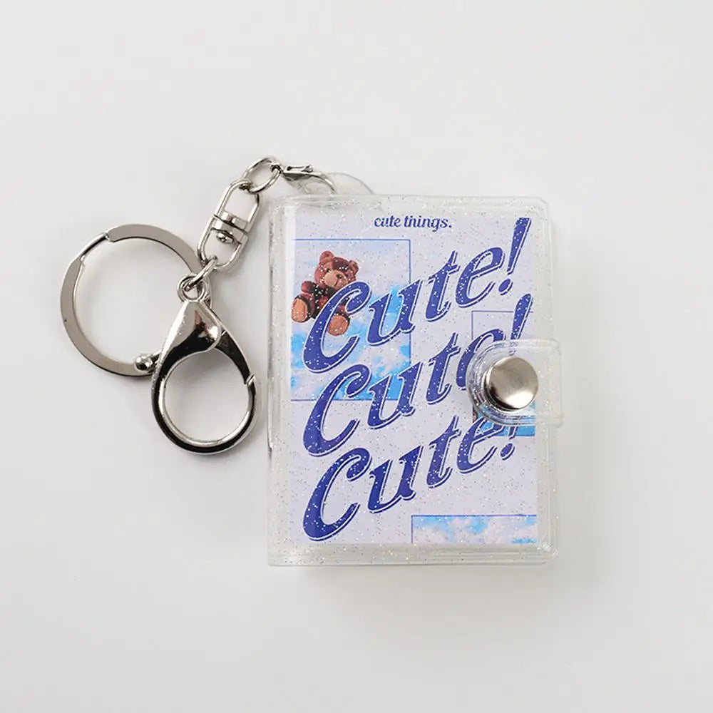 Book Albums Pendant Photo Holder Pictures Storage Card Bag Photo Album Keychain Collection Card Holder Card Book Keyring Oasis Select 06