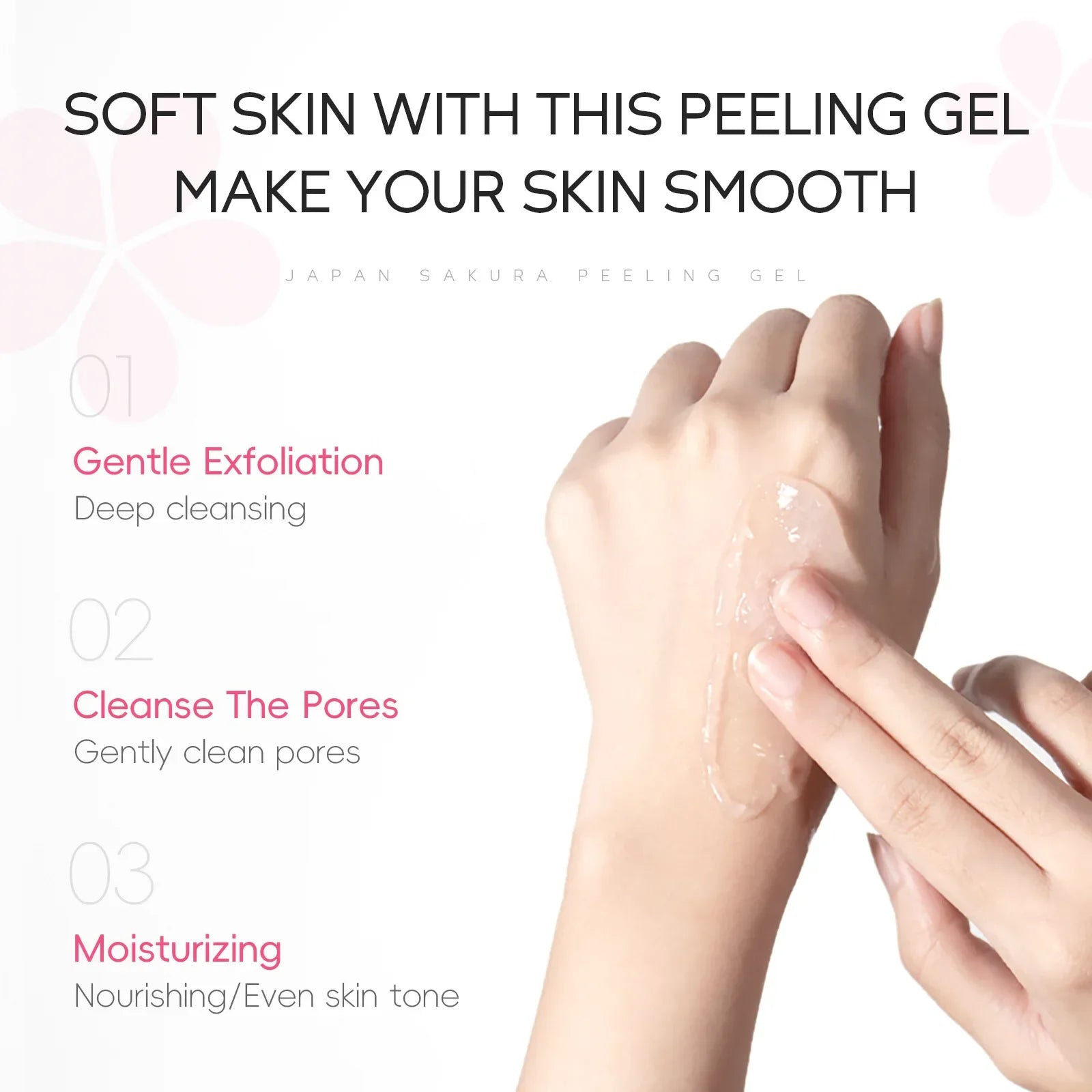 LAIKOU Sakura Peeling Gel 60g – Exfoliate & Brighten Skin Exfoliating Peeling Gel Oasis Select