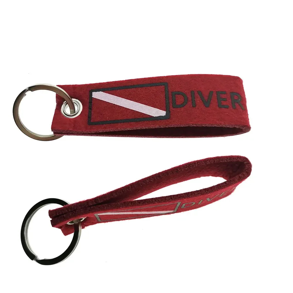 Diver Bag Luggage Tag With Key Ring Key Fobs Travel Scuba Diving backpack Bag Flag Keyring key chain Oasis Select