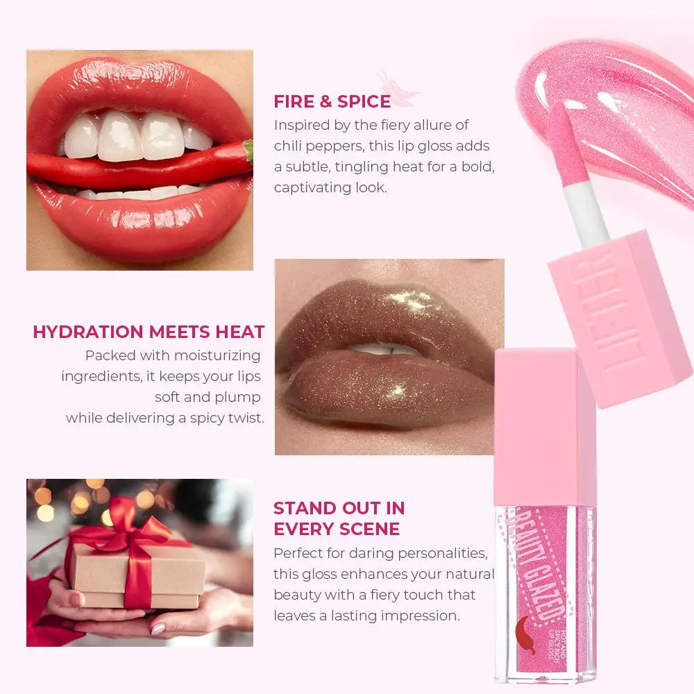 Jaysuing Shimmer Lip Oil Gloss – Fruity Moisturizing Tinted Jelly Lip Oil Gloss Oasis Select