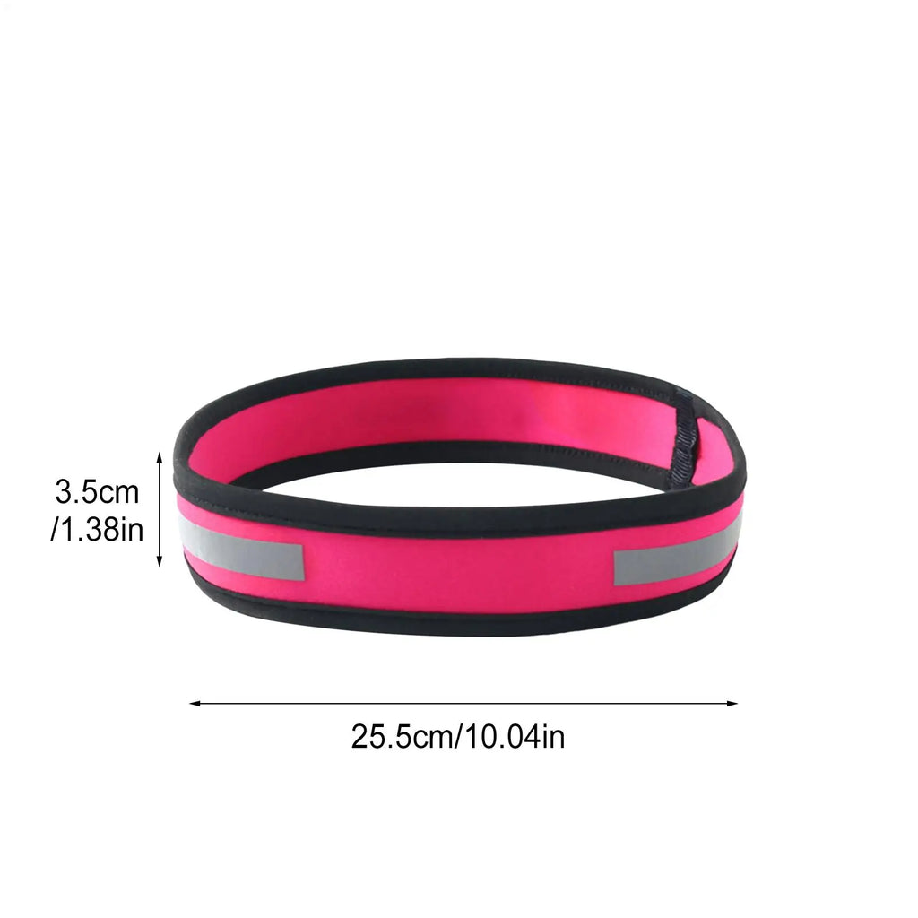 Sport Sweat Headband Anti-slip Cycling Hairband Elastic Reflective Headband for Fitness Gym Outdoor Lightweight Sweatband Oasis Select