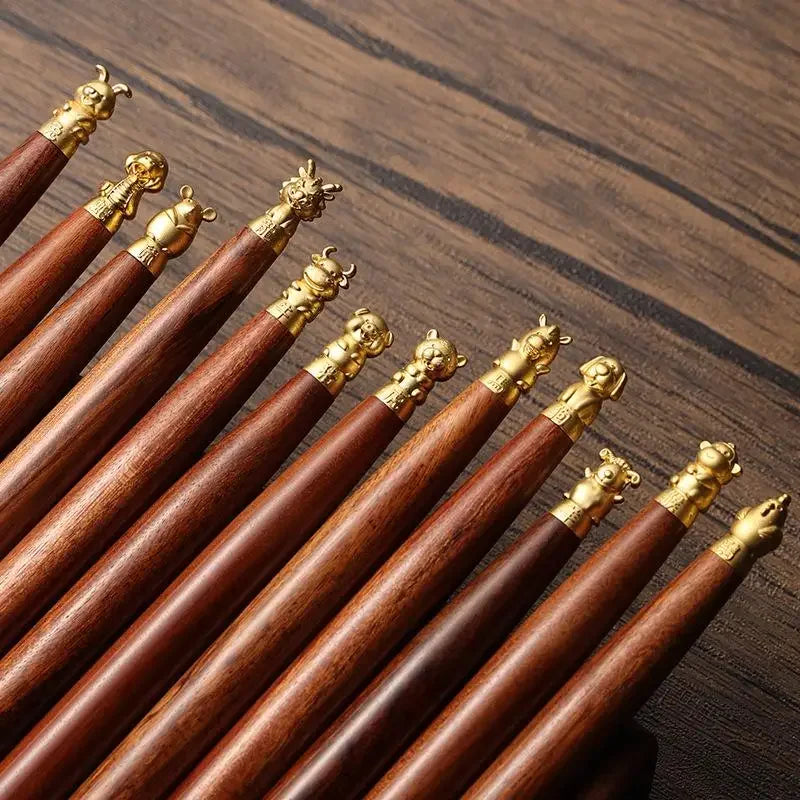 Zodiac Wooden Retractable Roller Ball Pens Smooth Writing Signature Executive Business Ball Point Vintage Gift Pen Oasis Select