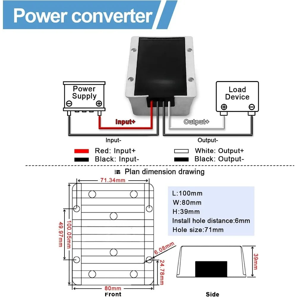 DC 12V Step up to 48V 8A-25A Converter Voltage Converter 48Volt Regulator Waterproof DC/DC Boost Transformer Power Supply Oasis Select