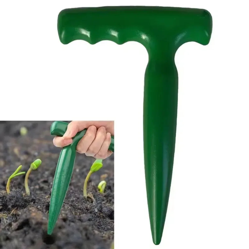 Handle Seedling Dibber Scale Marked Soil Puncher Hand Held Sowing Tool For Garden Vegetable Flower Planting Farm Cultivation Oasis Select