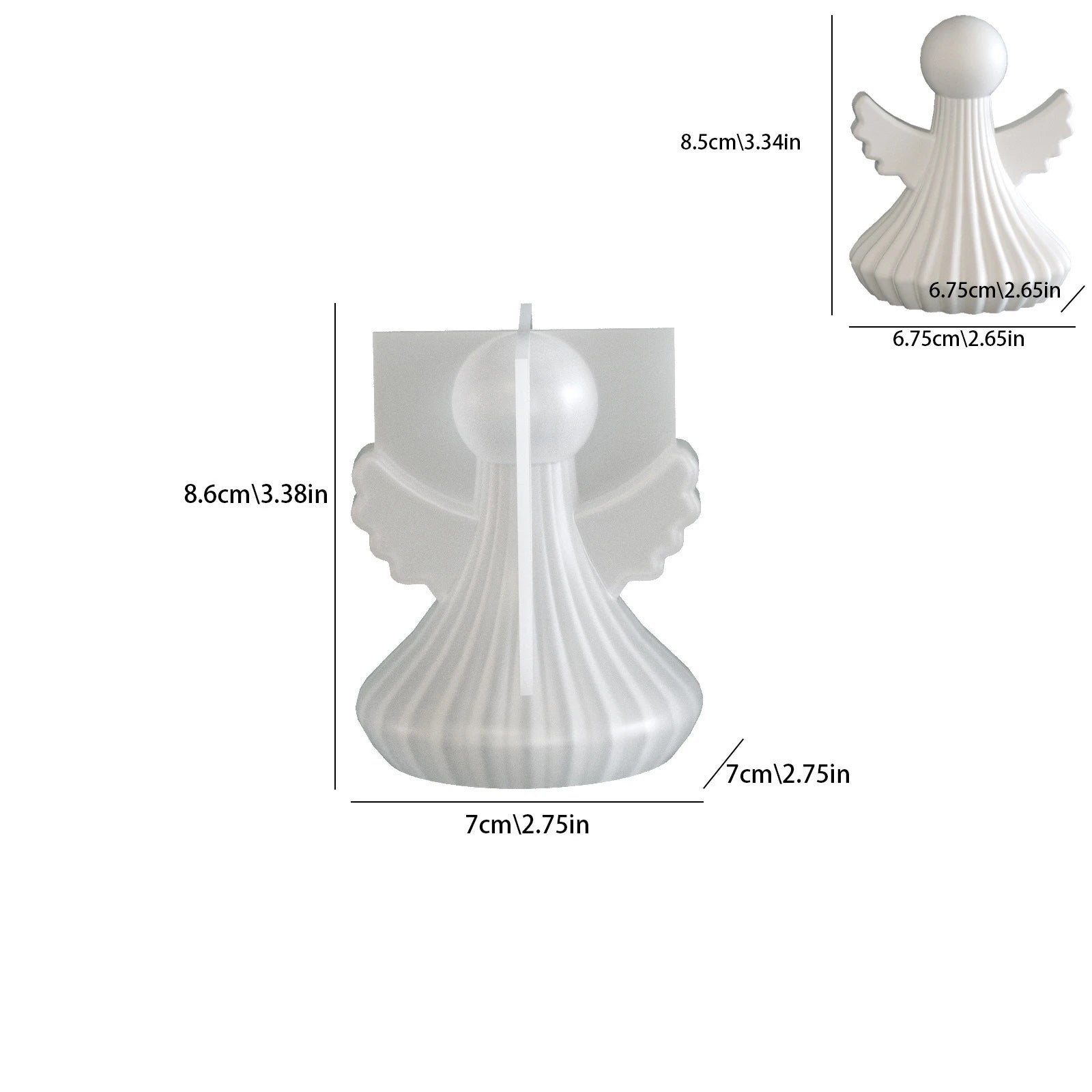 New 3D Simplicity Angel Silicone Candle Molds DIY Geometric Angel Handmade Aromatherapy Candle Gypsum Resin Molds Home Decor Oasis Select B