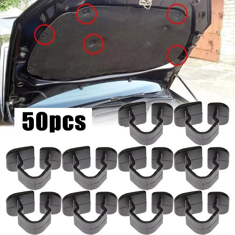 10-100pc Car Hood Bonnet Insulation Clips Rivet Retainer 1H5863849A01C for VW Polo Tiguan Passat B5 B6 SEAT Leon 2 Skoda Octavia Oasis Select 50pcs