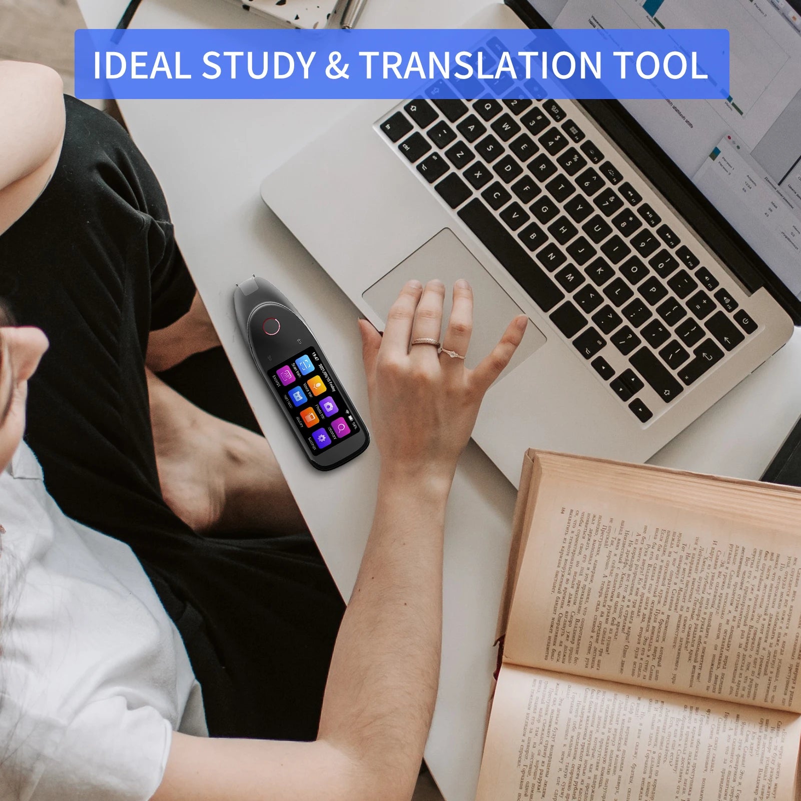 Multilingual Translation Pen Scanner 112 Languages Text Scanning Reading Device with Noise Reduction Recording Voice Translation Oasis Select