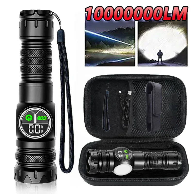 Mikenoon 2000LM USB Rechargeable Tactical LED Flashlight & COB
