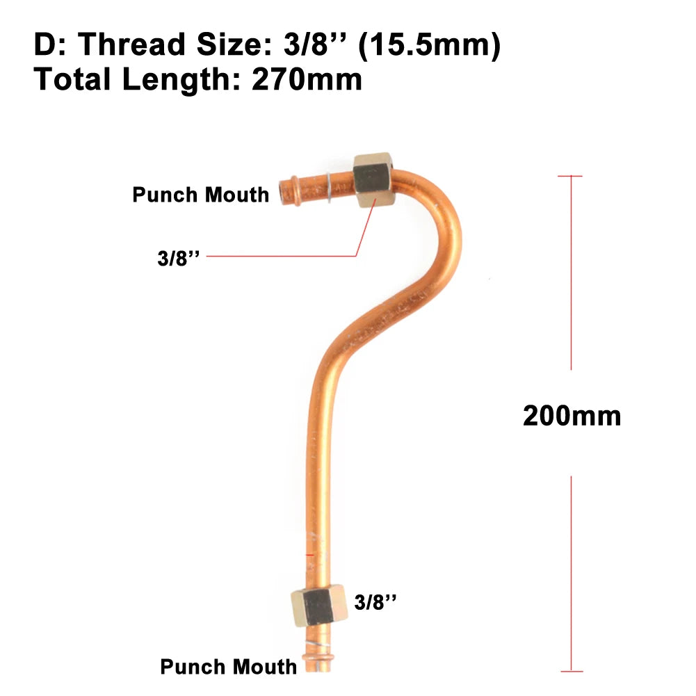 16x1.5mm Aluminum Air Compressor Exhaust Tube | Multi-Thread Compressor Exhaust Tube Oasis Select D