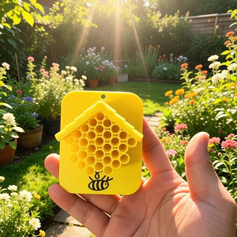 Garden Bee House, Solitary Bee Hotel, Outdoor Hanging Beehive, Attracts Pollinators, Yard Ecological Decoration Oasis Select