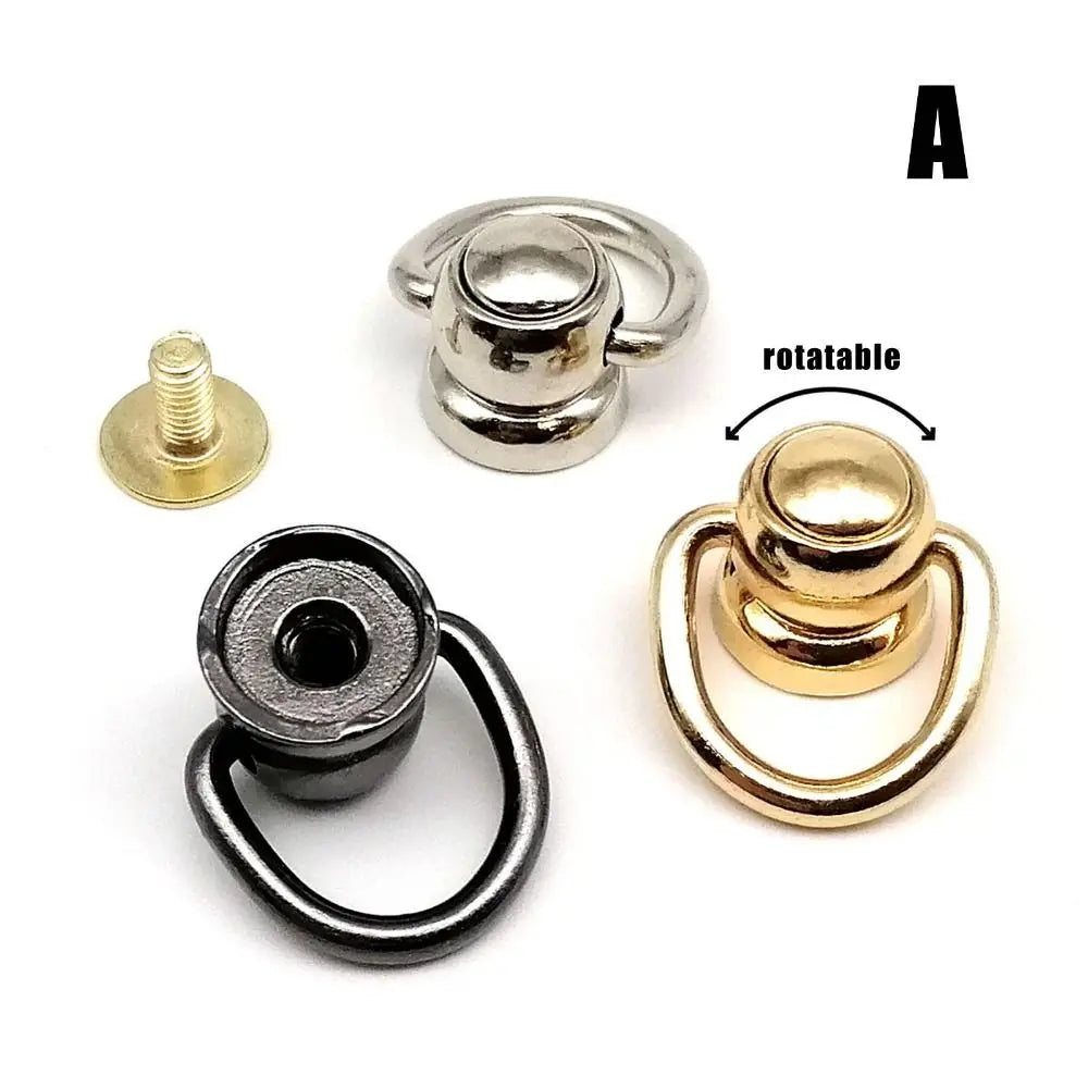 10pcs/pack Screwback Rivet Stud for Leather Bag Phone Case Accessory Ball Nail Metal Zinc-alloy with O Ring Screw Back Oasis Select