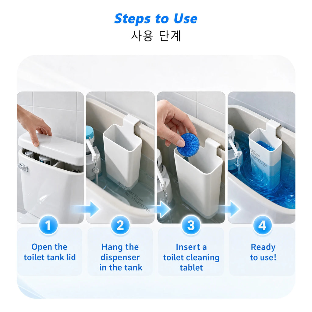 Hanging Slow-Release Toilet Cleaner Dispenser, Toilet Tank Replacement Part for Toilet Bowl Cleaning & Extends Cleaning Oasis Select