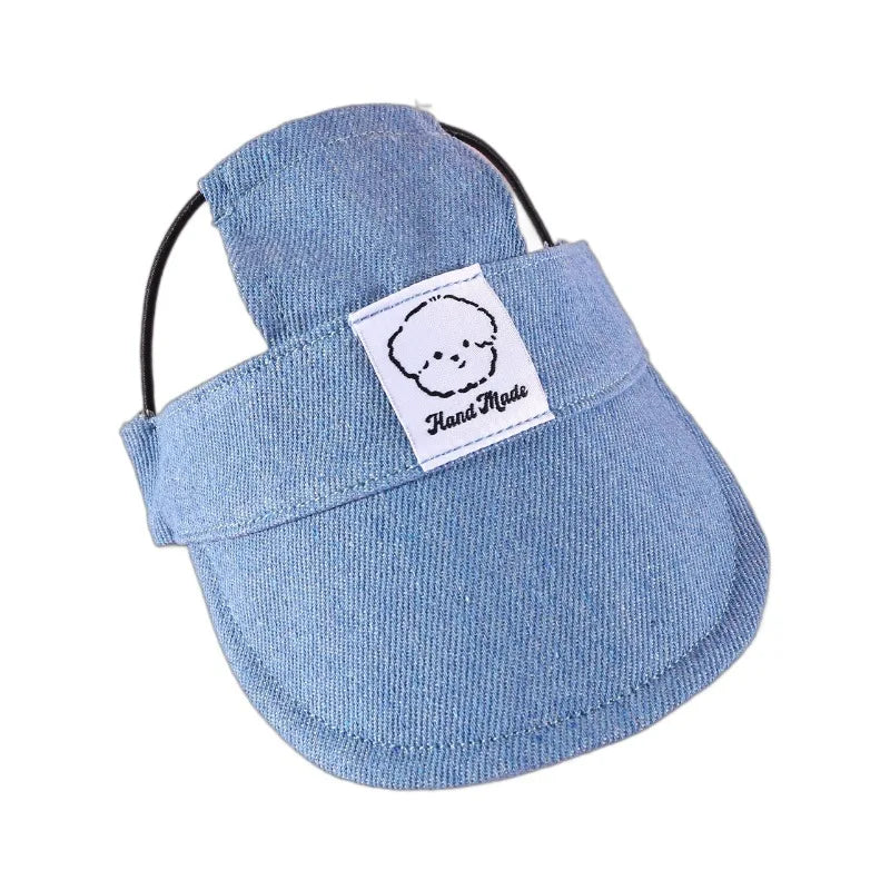 Pet outdoor cowboy sun hats, cats, small and medium-sized dogs, baseball caps, embroidered cartoon cute Shiba Inu headwear caps Oasis Select