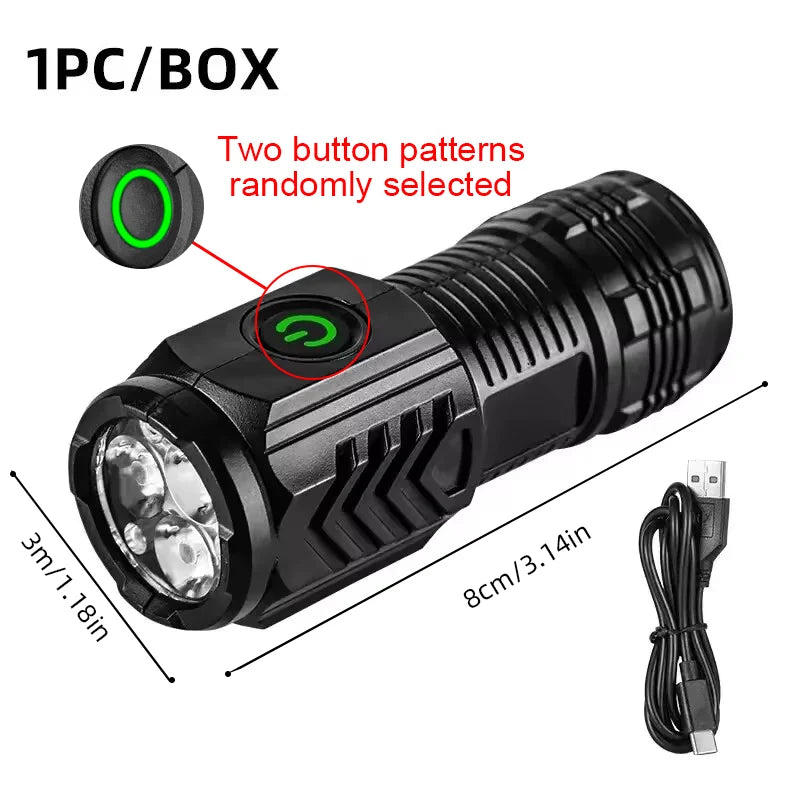 ESMARTER Mini Tactical Flashlight | 450LM Rechargeable LED Torch