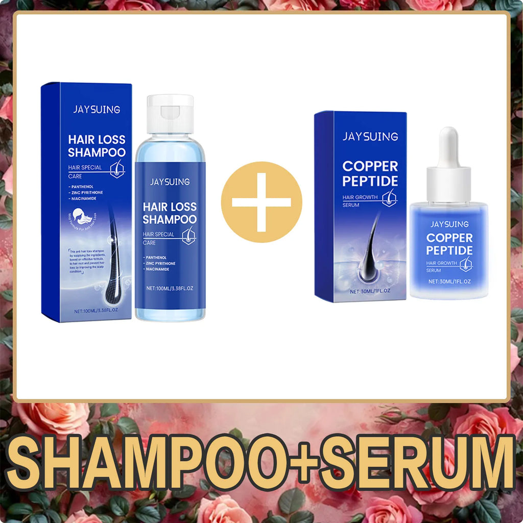 Copper Peptide Hair Growth Set – Shampoo, Serum, Spray & Oil Hair Growth Care Set Oasis Select Shampoo Serum Set