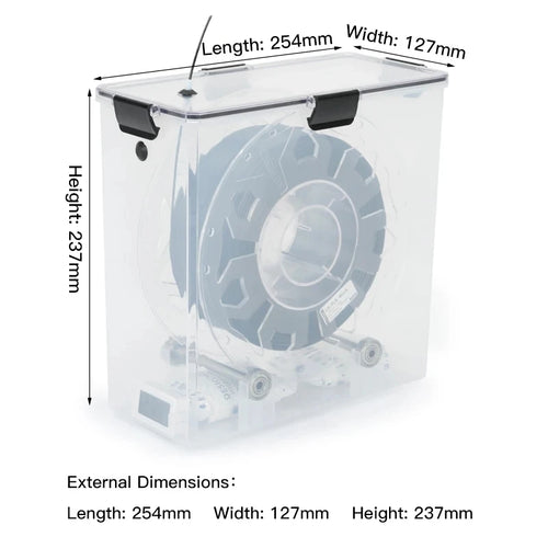 3D Printer Parts Filament Dryer Box Airtight And Moisture-Resistant Real-Time Monitoring for 3D Printer Tools Storage Box Holder Oasis Select