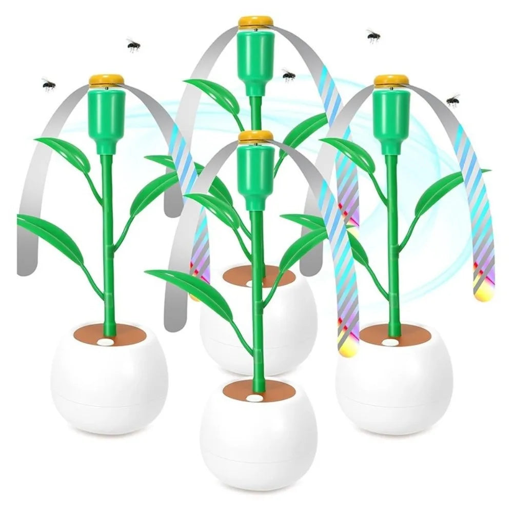 Portable Desktop Fly Fan Flower Pot Multi-Functional Fly Repellent Fan Soundless Foldable Insect Repellent Fan Camping Oasis Select