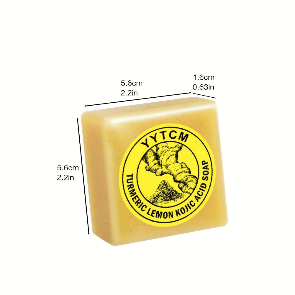 Granular Scrub Soap, Turmeric Lemon Kojic Acid Soap, Exfoliating Soap, Facial and Body Cleansing Soap 65G/Piece-1 Piece Oasis Select