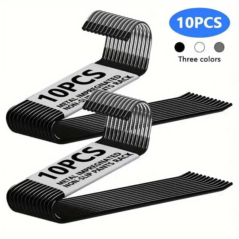 10pcs Z-Shaped Trouser Rack Goose Type Pants Rack Multi-function Pants Jeans Storage For Household Products Clothes Rack Hanger Oasis Select
