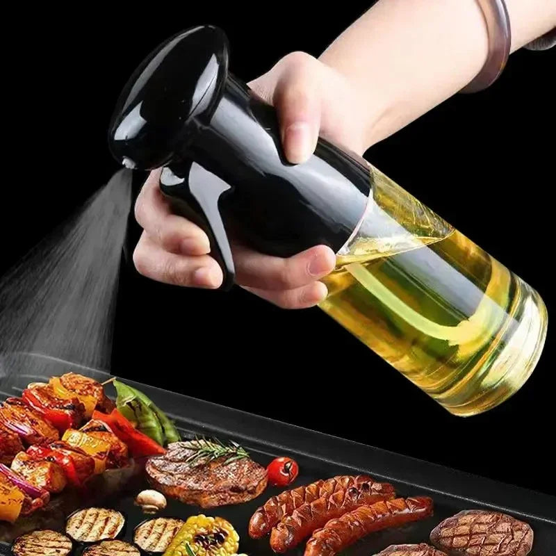 1PCS Black Transparent Kitchen Oil Bottle Cooking Oil Spray Olive Oil Bottle Fitness Barbecue Spray Oil Dispenser Household Oasis Select