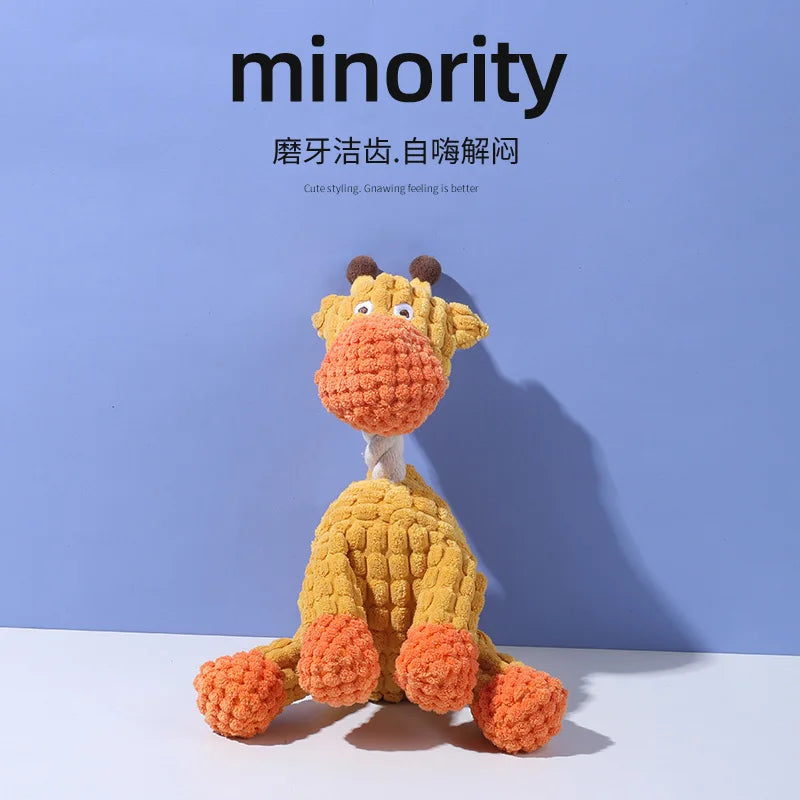 Tough Bite-Resistant Funny Donkey Plush Dog Toy | Squeaky Sound & Teeth Grinding Design | Interactive Chew Toy for Dogs Oasis Select