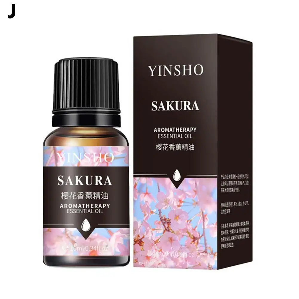 2025 NEW 10ml Essential Oils For Aroma Diffuser AirHumidifier Home Water-soluble Lavender Car Air Fresheners Perfume Refill Oasis Select Cherry blossom