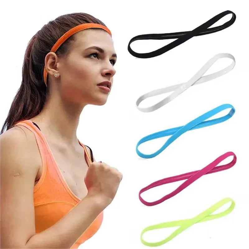 6/3Pieces Solid Thick Non-Slip Elastic Sports Outdoor Headbands Hair Headbands Exercise Hair Bands Sweatbands for Women for Men Oasis Select