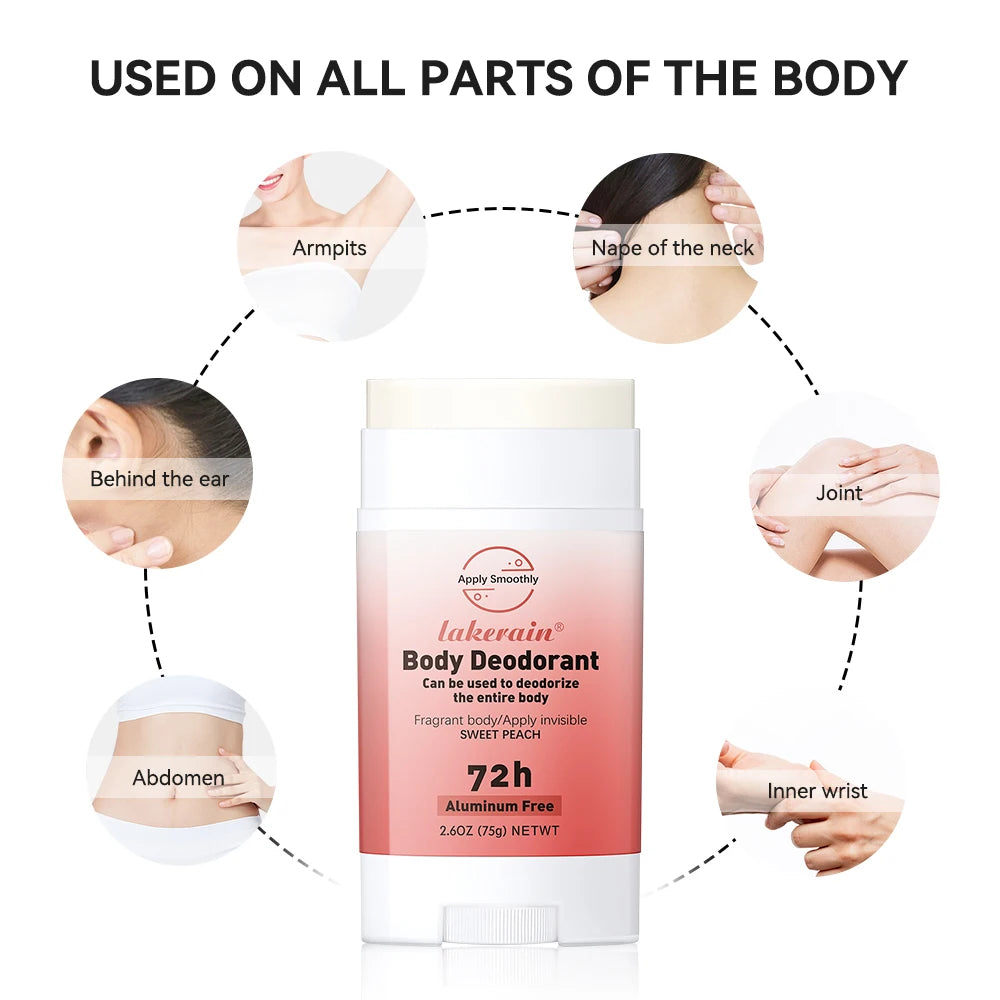 Body Deodorant Stick Rose Peach Body Odor Remove Cream Removal Armpit Refreshing Antiperspirant Lasting Aroma Deodorant SkinCare Oasis Select